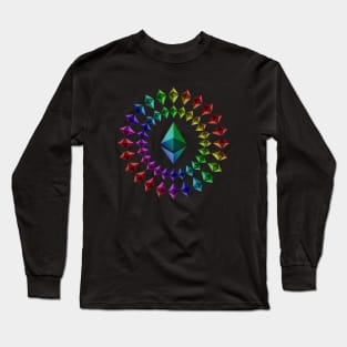 Ethereum – Circle Big Logo – Rainbow Long Sleeve T-Shirt